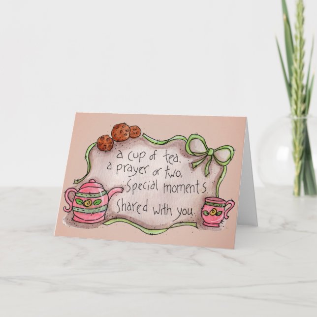 Kopp i Tea - gratulationskort Kort (Framsida)