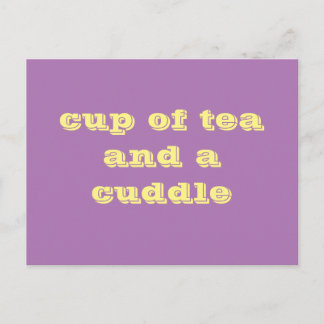 Kopp i Tea och ett vykort i Cuddle