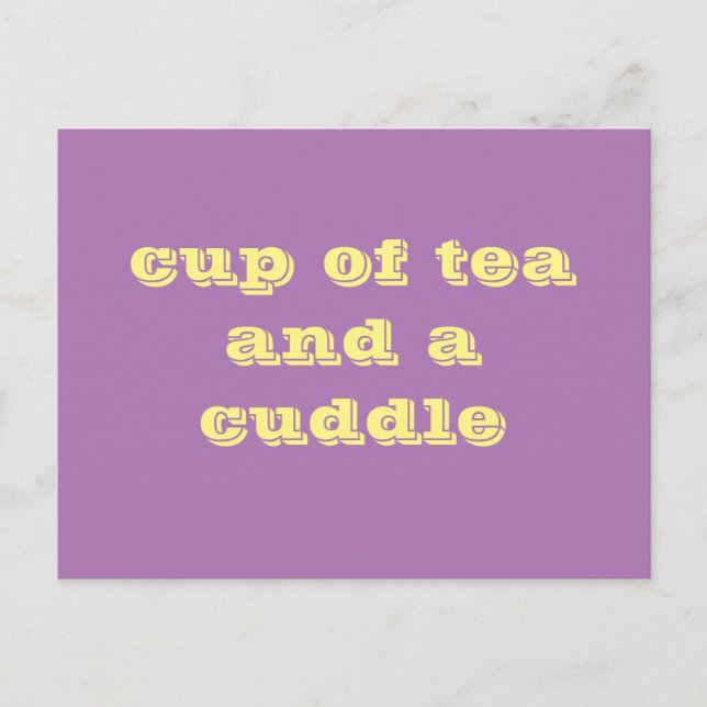 Kopp i Tea och ett vykort i Cuddle (Framsida)