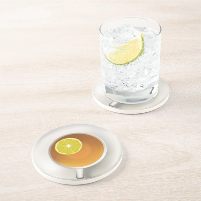 Kopp i Tea och Lemon Underlägg Sandsten (Sidan)