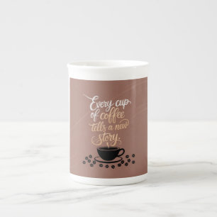Kopp kaffe benporslin mugg