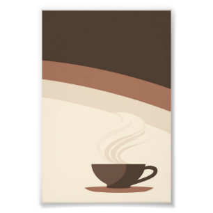 Kopp kaffe i retro stil fototryck