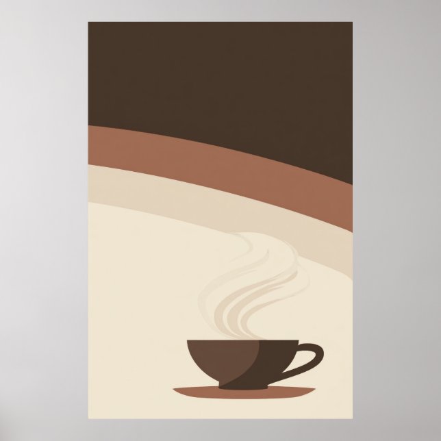 Kopp kaffe i retro stil poster (Framsidan)