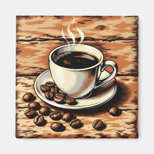Kopp kaffe magnet (Framsidan)