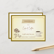 'Kopp kaffe' Roligt presentkort