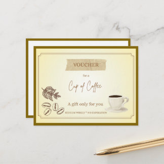 'Kopp kaffe' Roligt presentkort Vykort