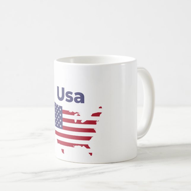 Kopp kaffebar flagga usa ny design  (Framsida höger)