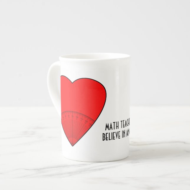 Kopp - Mathlärare tror metar in Benporslin Mugg (Framsida vänster)