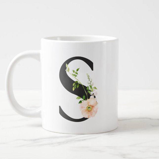 Kopp med Brev och Söt blommor Jumbo Mugg (Vänster)