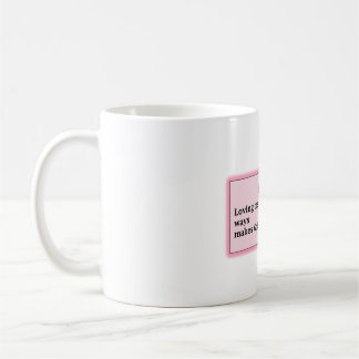 Kopp med citat "Loving the Lord på små sätt