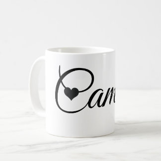 Kopp med eget namn Minimalistisk typsnitt med hjär