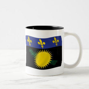 Kopp med Guadeloupes flagga