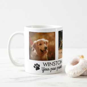 Kopp med hundminnesmärke och foto för hundägare