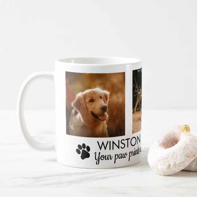Kopp med hundminnesmärke och foto för hundägare (Med munk)