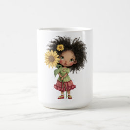Kopp med liten flicka som håller solros(#2)