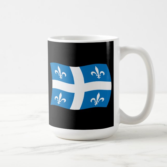 Kopp med Québecs flagga (Höger)
