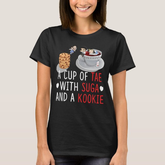 kopp med suga och kookie t shirt (Framsida)
