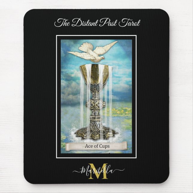 Kopp Monograms avsides gångna Tarot Deck Ace Musmatta (Framsidan)