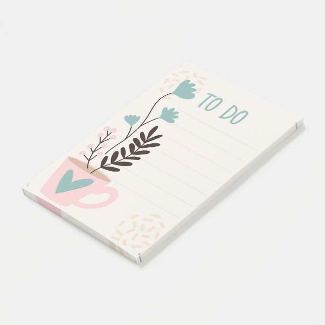 Kopp och Hearts magnettorra radering Post-it Block (Vinklad)