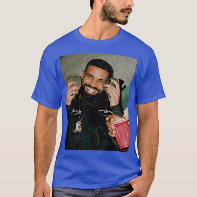 Kopp och ring Drake Rapper T Shirt (Framsida)