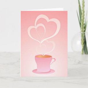Kopp of Choco Hearts Helgkort