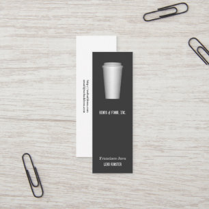 Kopp som går kaffe mini visitkort