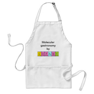 Koppány Periony bord namn apron Förkläde