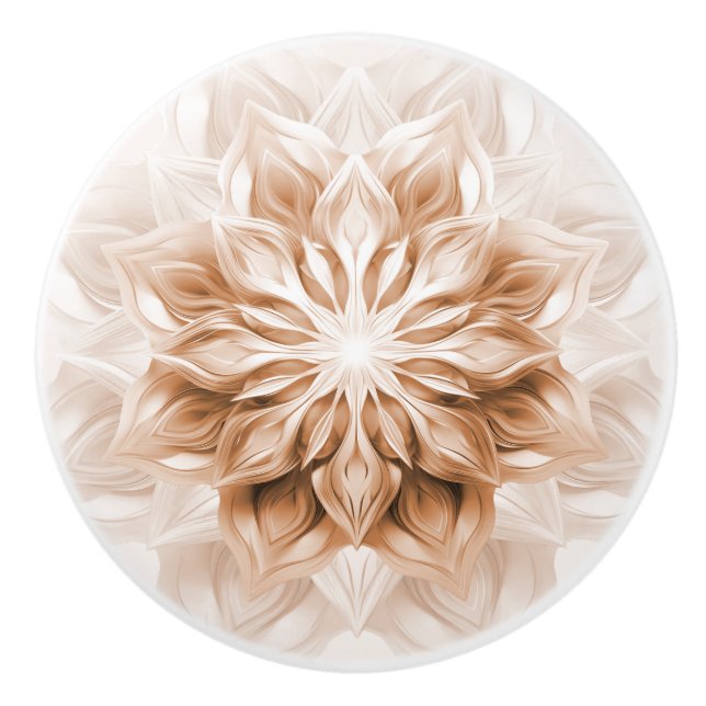 Koppar 3D Blank Mandala Knopp (Framsidan)