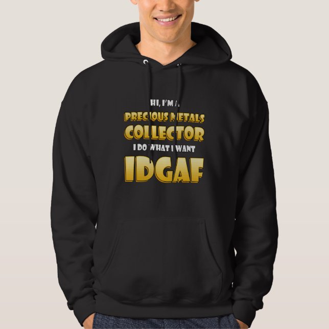 Koppar av ädelt Metall Collector Stack Guld Silver Hoodie (Framsida)