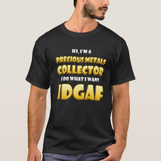 Koppar av ädelt Metall Collector Stack Guld Silver T Shirt (Framsida)