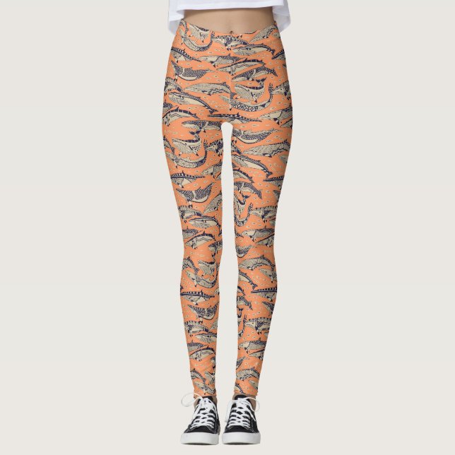 koppar av minkvalar leggings (Framsida)