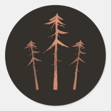 Koppar Brons Höga Tallar Rustik Bröllop