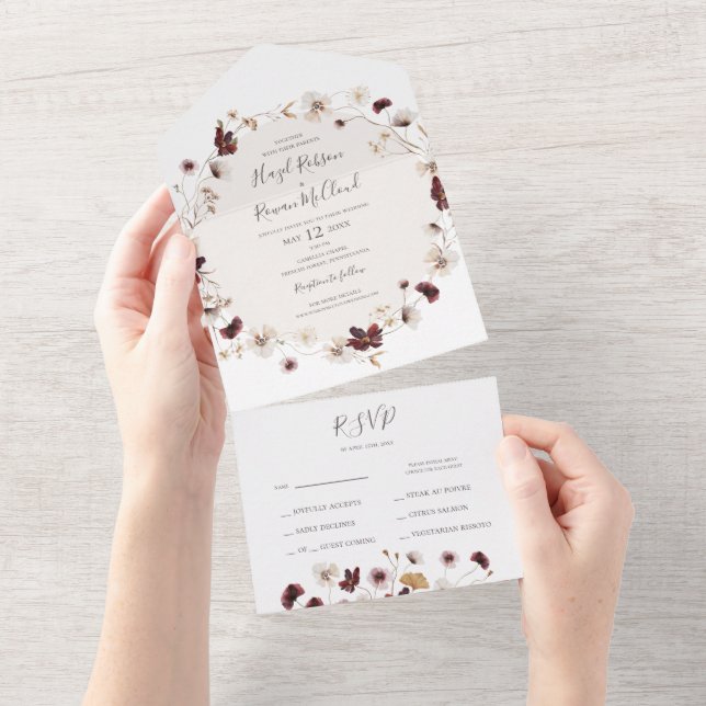Koppar Burgundy Wildblomsil och skicka (Tearaway)