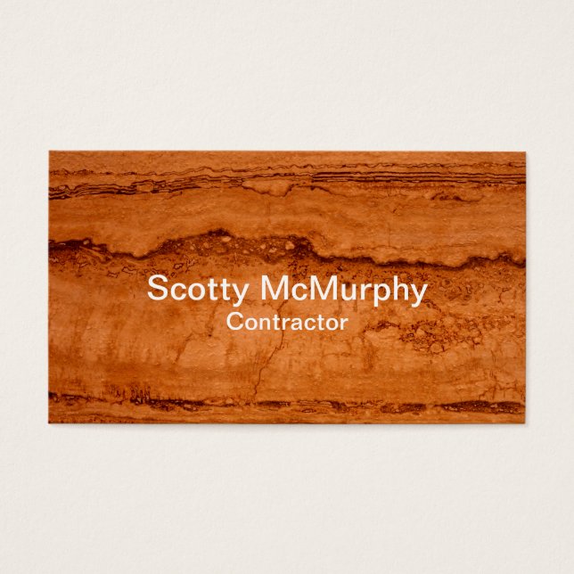 Koppar Canyon Granite, marmor-, bergsten Visitkort (Framsidan)