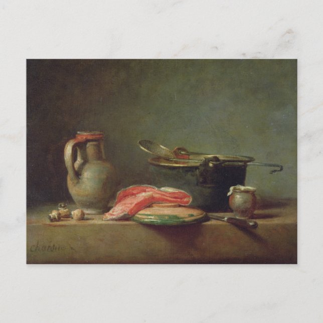 Koppar Cauldron med Pitcher Vykort (Framsida)