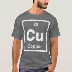 Koppar - Cu - Periodic Bord of Inslag - Science T Shirt