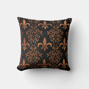 Koppar Damask Kudde
