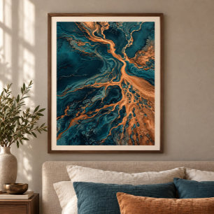Koppar Delta Konsttryck Poster