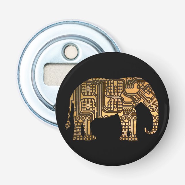 Koppar Elephant Circuit Board Flasköppnare (Framsidan)