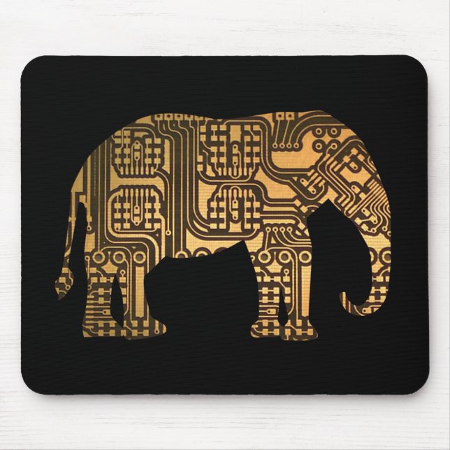 Koppar Elephant Circuit Board Musmatta (Framsidan)
