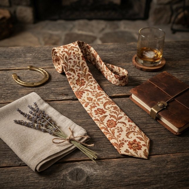 Koppar Elfenben Chintz Blommig Rulla Slips (Skapare uppladdad)
