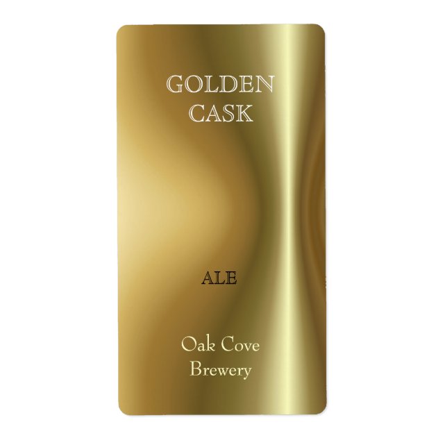 Koppar Flaska Nacke ~ Beers etikett Fraktsedel (Framsidan)