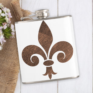 Koppar Fleur De Lis Barpresent Fickplunta