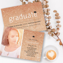 Koppar Glitter Examen Enkel Examenfest