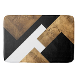 Koppar Guld Black Geometric Chic Badrumsmatta