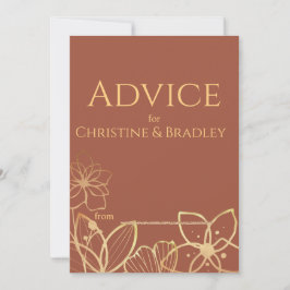 Koppar & Guld Bröllop Rådkort