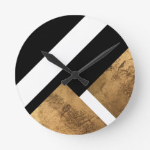 Koppar Guld Geometrisk Chic Svart Vitt