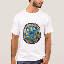 Koppar Guld och Blue Mandala T Shirt
