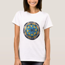 Koppar Guld och Blue Mandala