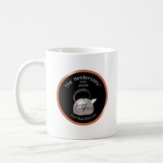 Koppar Köksmat Tillagad Med Kärlek Kaffe Mugg
